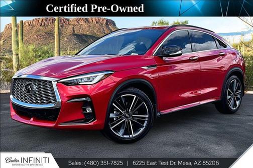 Dynamic Sunstone Red 2025 INFINITI QX55 ESSENTIAL
