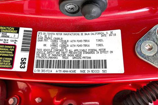 Barcelona Red Metallic 2018 Toyota Tacoma V6