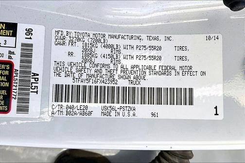 2015 Toyota Tundra Platinum