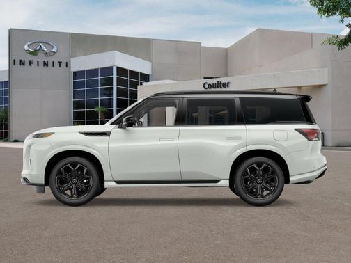 Radiant White/Black Obsidian 2026 INFINITI QX80 SPORT AWD