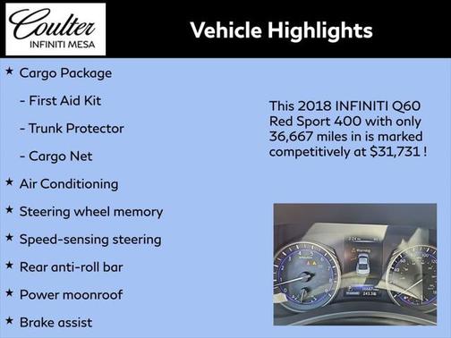 2018 INFINITI Q60 3.0t Red Sport 400