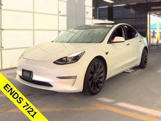 White 2021 Tesla Model 3 Performance