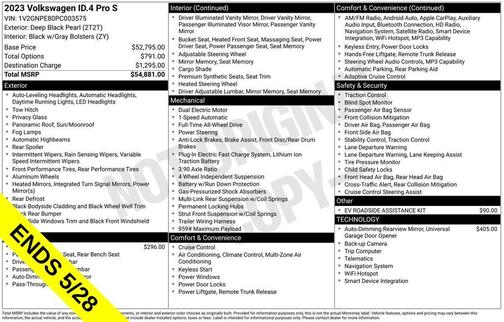 Deep Black Pearl 2023 Volkswagen ID.4 AWD Pro S