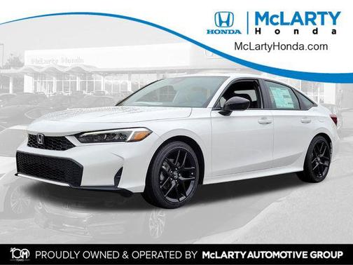 Platinum White Pearl 2026 Honda Civic Hybrid Sport