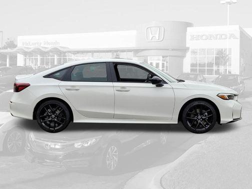 Platinum White Pearl 2026 Honda Civic Hybrid Sport