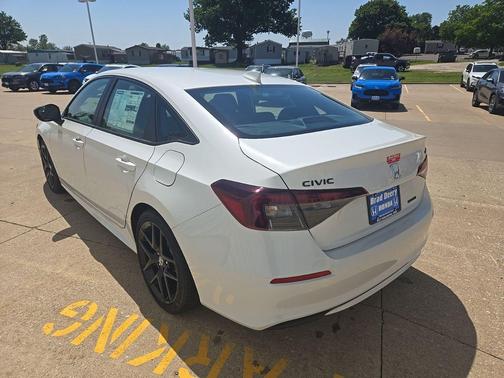 Platinum White 2026 Honda Civic Hybrid Sport