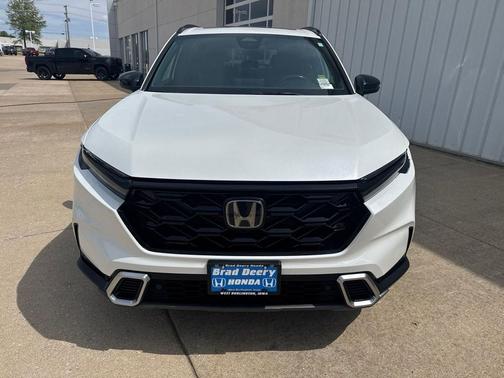 Platinum White Pearl 2025 Honda CR-V Hybrid Sport Touring AWD