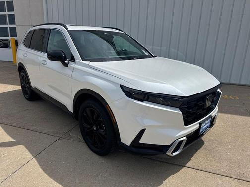 Platinum White Pearl 2025 Honda CR-V Hybrid Sport Touring AWD