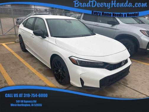 Platinum White Pearl 2026 Honda Civic Sport