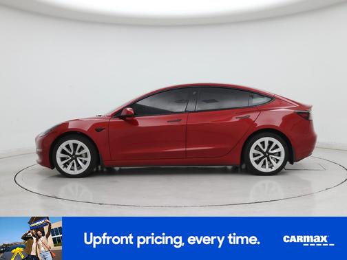 Red 2022 Tesla Model 3