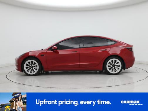 Red 2022 Tesla Model 3