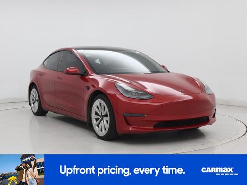 Red 2022 Tesla Model 3