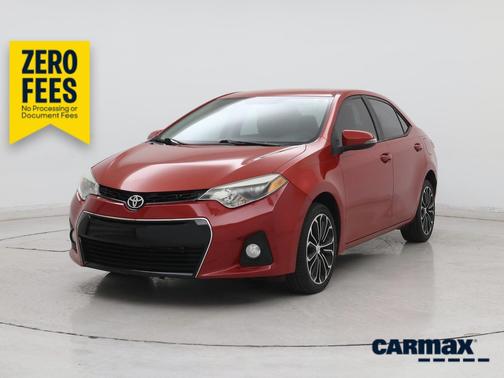 Red 2015 Toyota Corolla S Plus