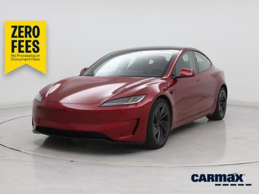 Red 2025 Tesla Model 3 Performance