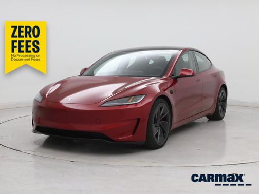 Red 2025 Tesla Model 3 Performance