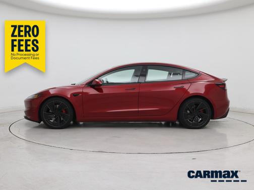 Red 2025 Tesla Model 3 Performance