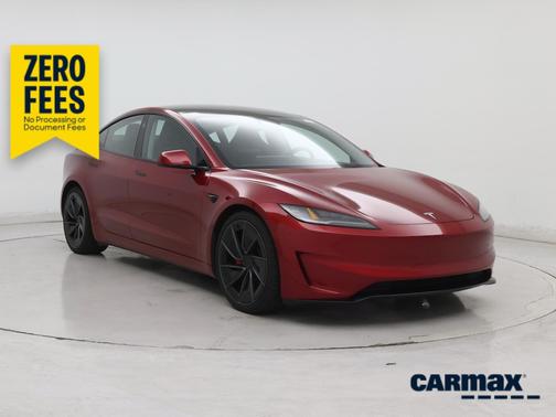 Red 2025 Tesla Model 3 Performance