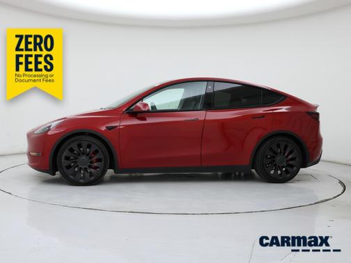 Red 2021 Tesla Model Y Performance