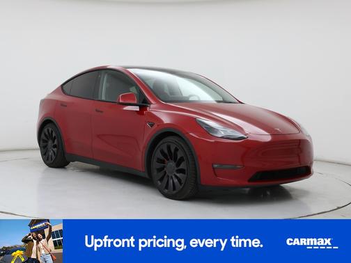 Red 2021 Tesla Model Y Performance