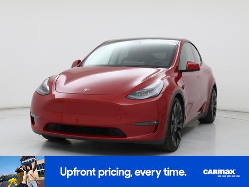 Red 2021 Tesla Model Y Performance