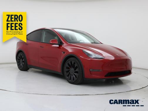 Red 2021 Tesla Model Y Performance