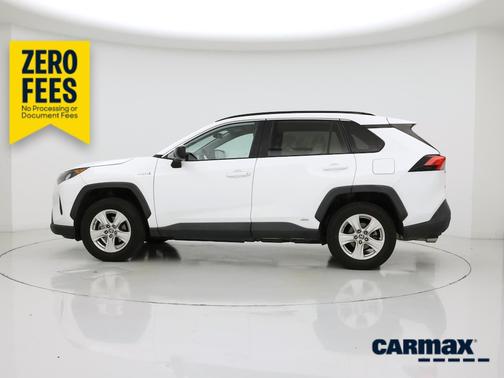 White 2021 Toyota RAV4 Hybrid LE