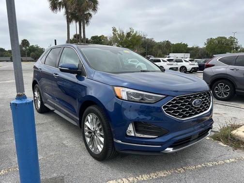 Atlas Blue Metallic 2024 Ford Edge Titanium