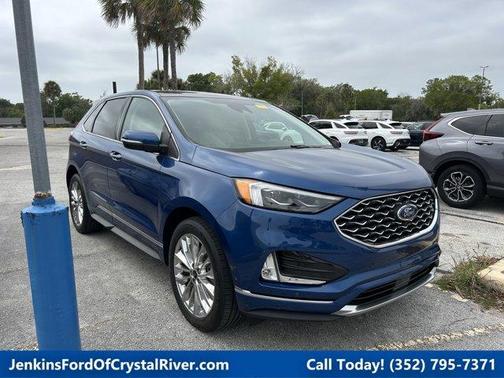 Atlas Blue Metallic 2024 Ford Edge Titanium