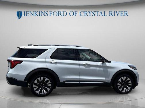 Space White Metallic 2026 Ford Explorer Platinum