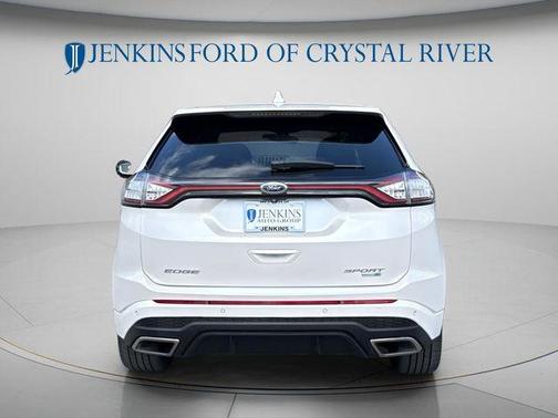 White Platinum Tri-Coat Metallic 2018 Ford Edge Sport