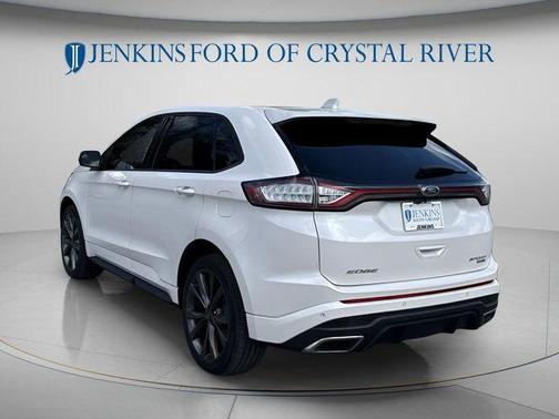 White Platinum Tri-Coat Metallic 2018 Ford Edge Sport