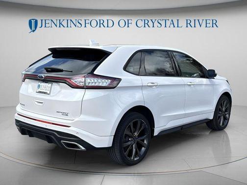 White Platinum Tri-Coat Metallic 2018 Ford Edge Sport