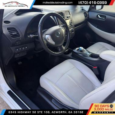 White 2015 Nissan Leaf S Hatchback 4D