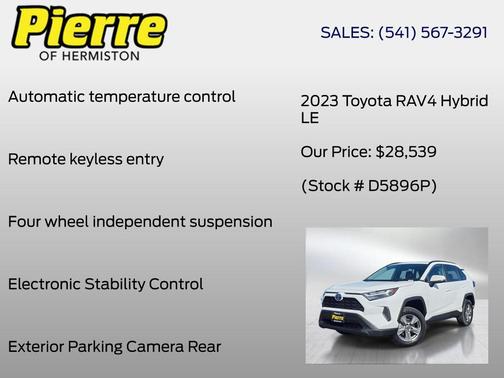 Ice 2023 Toyota RAV4 Hybrid LE