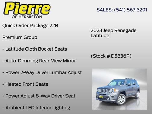 Graphite Gray 2023 Jeep Renegade Latitude