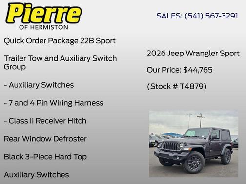 2026 Jeep Wrangler Sport