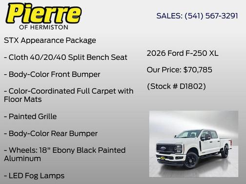 OXFORD WHITE 2026 Ford F-250 XL