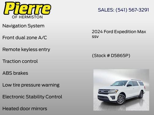 OXFORD WHITE 2024 Ford Expedition Max SSV