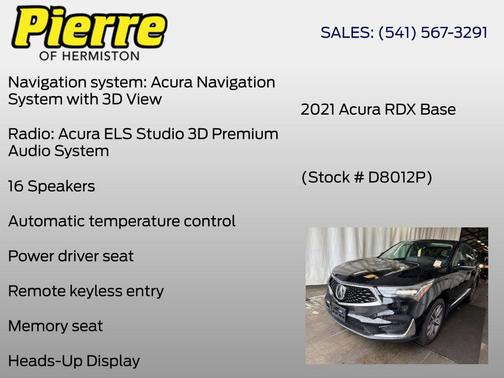 Majestic Black Pearl 2021 Acura RDX Advance Package