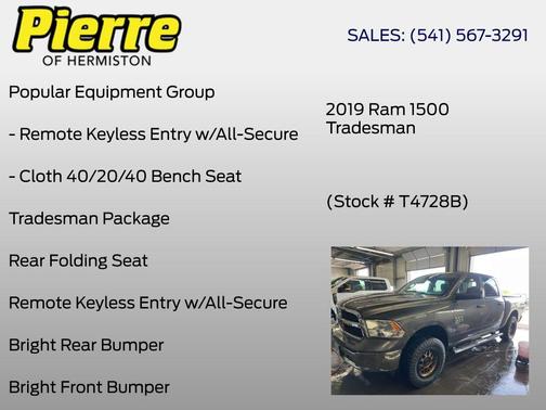 Granite Crystal Metallic Clearcoat 2019 RAM 1500 Tradesman
