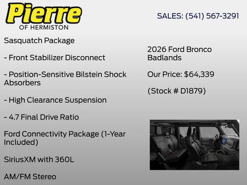 Gray 2026 Ford Bronco Badlands
