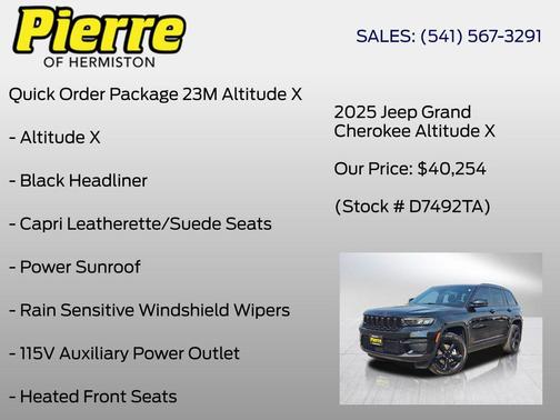 Diamond Black Crystal Pearlcoat 2025 Jeep Grand Cherokee Altitude