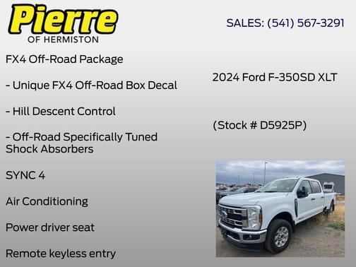 OXFORD WHITE 2024 Ford F-350 XLT