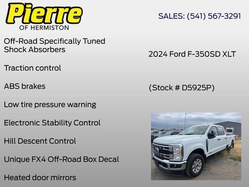 OXFORD WHITE 2024 Ford F-350 XLT