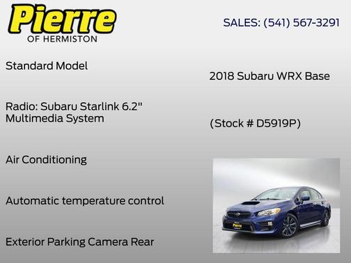 Lapis Blue 2018 Subaru WRX Base