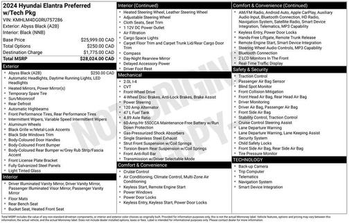 Abyss Black 2024 Hyundai ELANTRA SEL