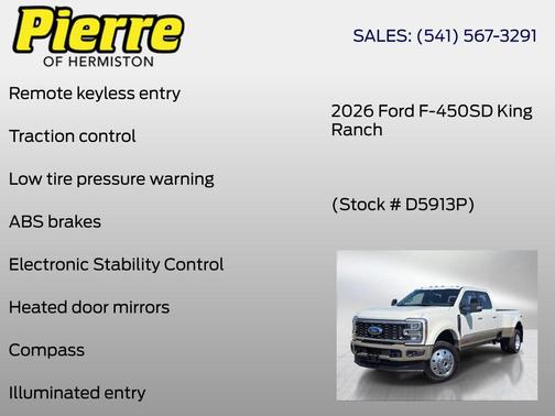STAR WHITE METALLIC 2026 Ford F-450 King Ranch