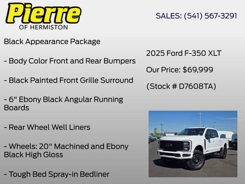 OXFORD WHITE 2025 Ford F-350 XLT