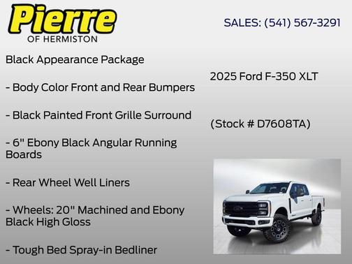 OXFORD WHITE 2025 Ford F-350 XLT