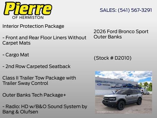Gray 2026 Ford Bronco Sport Outer Banks